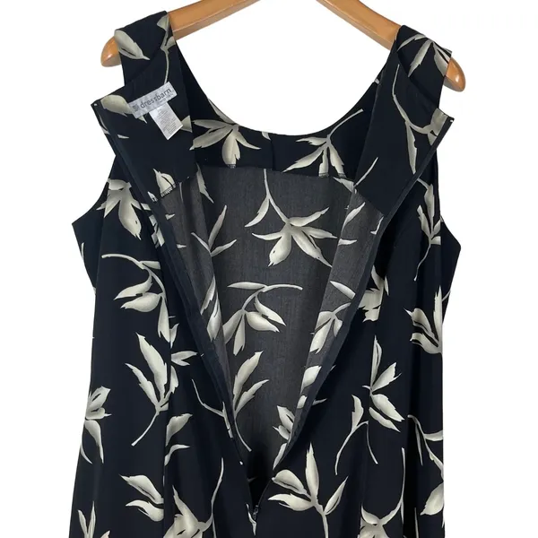 Vintage Y2K Dressbarn Black Tropical A-Line Dress Women’s Size 20 - Image 7