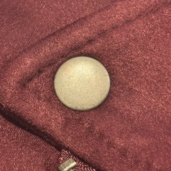 Old Navy Women’s Medium Burgundy Faux Suede Moto Biker Jacket Zip Cuffs - Image 10