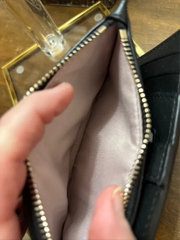 Kate Spade Wallet Leather Bifold Small Slim with faux pearls - Image 7