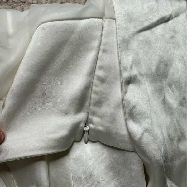 Saints + Secrets NWT White Bridal HalterA-Line Silk Dress - Image 8
