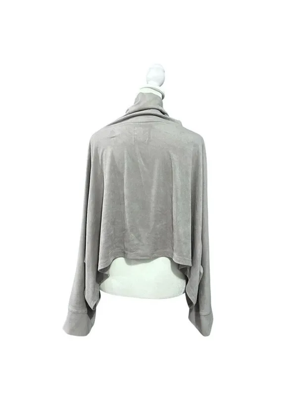 Lime & Vine Faux Suede Cowl Neck Asymmetrical Crop Top Size Small - Image 4