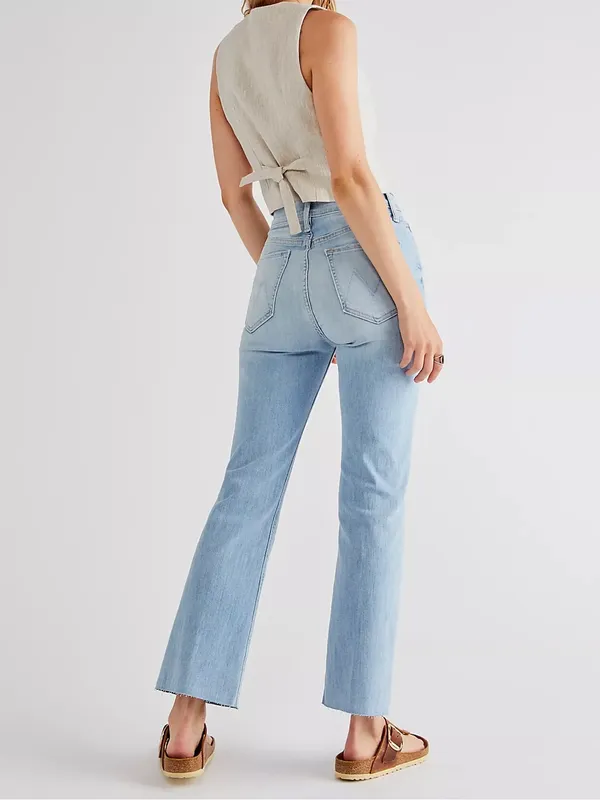 Mother The Tripper Ankle Fray Jeans Island Time Light Wash Flare Size 23 - Image 2