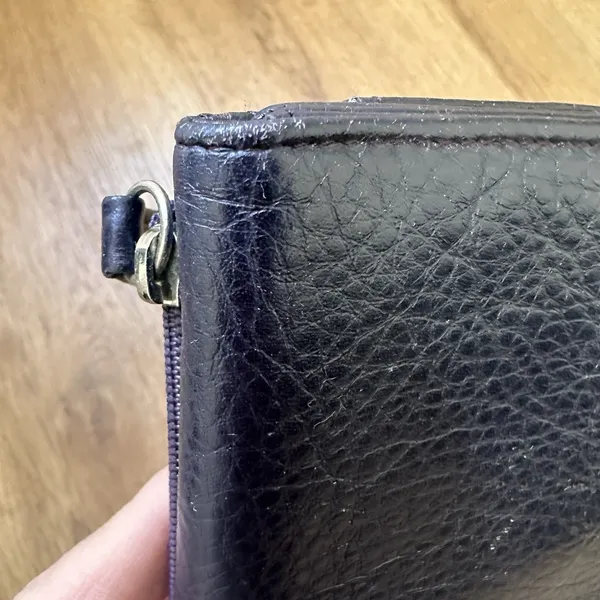Osgoode Marley Dark Purple RFID Tri‎ Fold Wallet - Image 2
