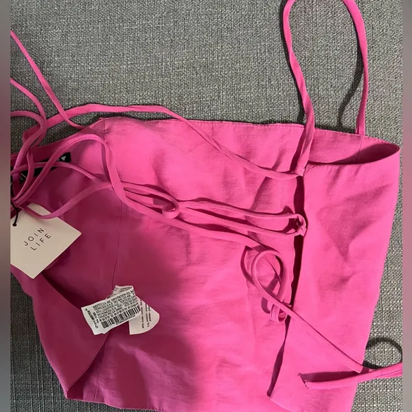 Zara pink crop top - Image 3