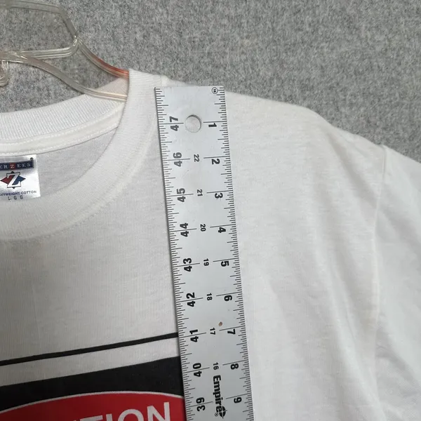 Jerzees NOS Vintage Exposure To The Son‎ May Prevent Burning T-Shirt Large White - Image 7