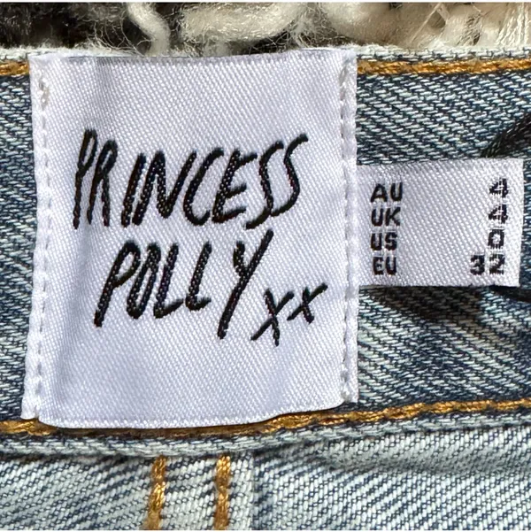 Princess Polly Criss-Cross Jean shorts - Image 2
