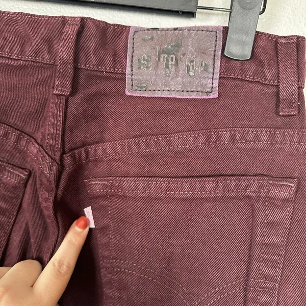 Levis Vintage Silver Tab Loose Pants Jeans Womens 8 Baggy‎ Leg Wine Burgundy - Image 5