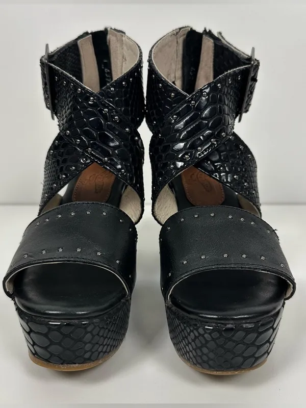 Freebird Terra Wedge Sandals Black Size 5 - Image 3