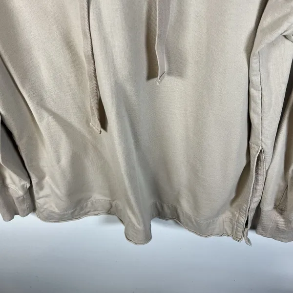 Aerie Oversized Hoodie Sweatshirt Tan Wide Drawstring Relaxed Fit Comfy Size S‎ - Image 4