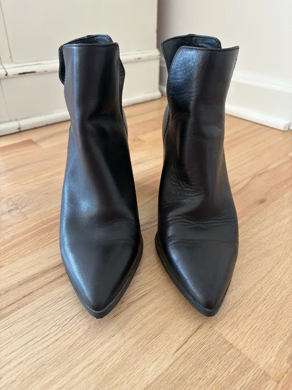 Steve Madden Black Leather Booties - Image 2