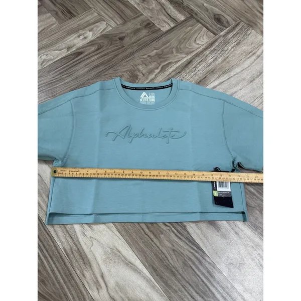 Alphalete Woman’s ELMTS Short SLEEVE Crop - Teal , Size Medium - Image 5