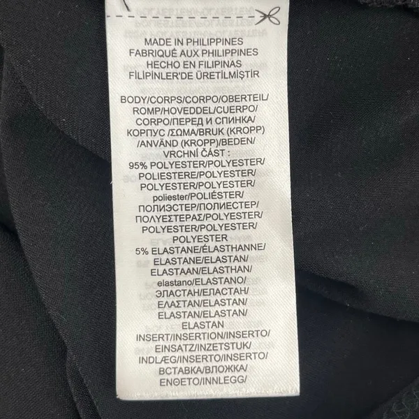 American Living Black White Midi Dress Size 10 Stretch Cocktail Career Party - Image 5