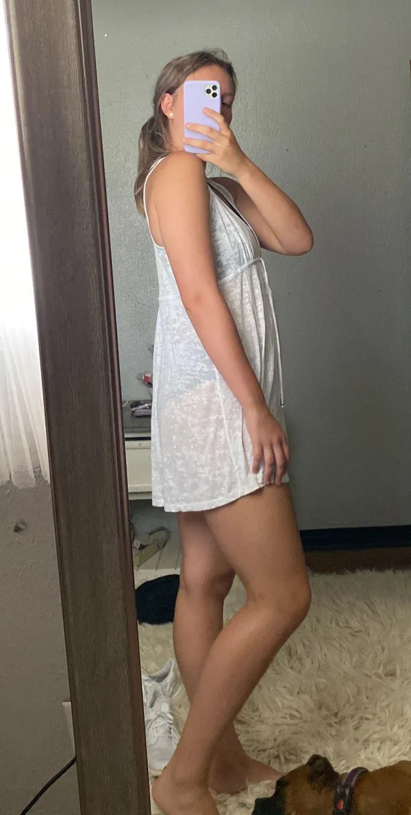 white bikini cover up dress - Image 2