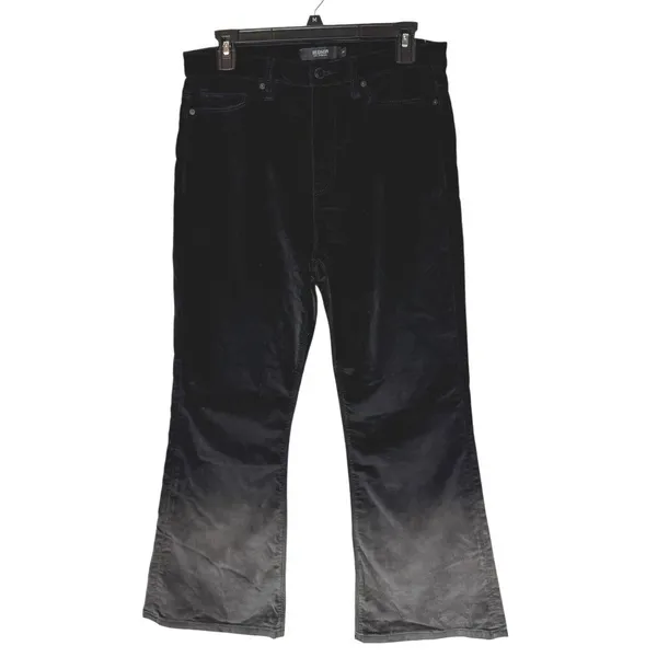 Hudson Pants Women 30 Black Gray‎ Ombre Holly High Rise Crop Flare Velvet NWT - Image 3