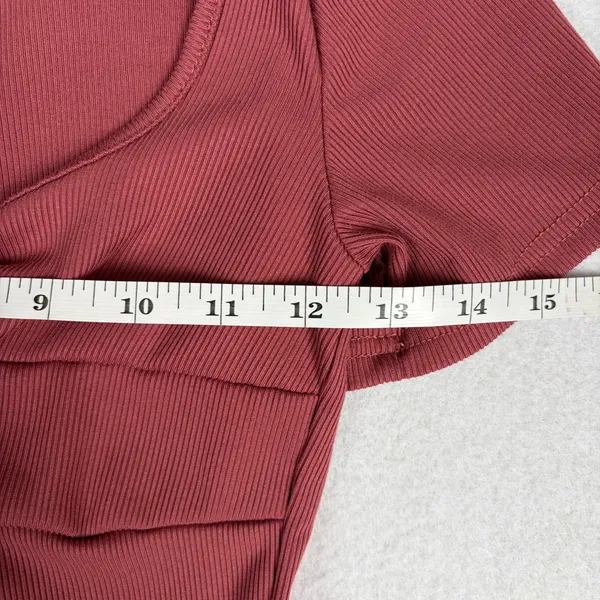 Dazy Twist Front Ribbed Knit Top Women's S Red Sweetheart Chic Night Out Y2K EUC - Image 4