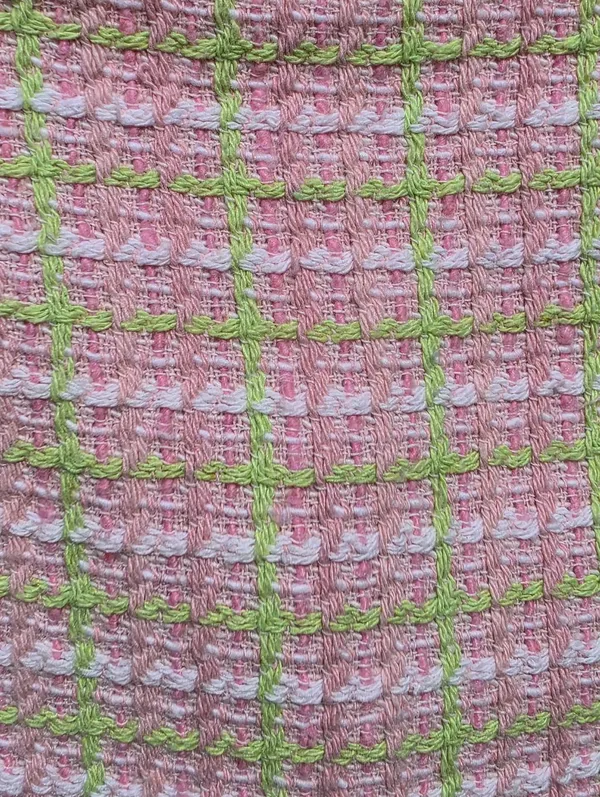 NEW Zara Pink & Green Plaid Tweed Gingham Mini Skort Size Small - Image 6