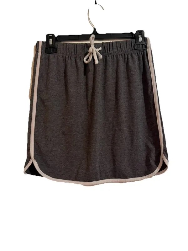 Heritage Charcoal Gray Elastic Waist Skirt with White Logo - Image 2