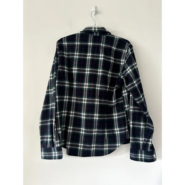 Brandy Melville Green Plaid Flannel Jacket - Image 3