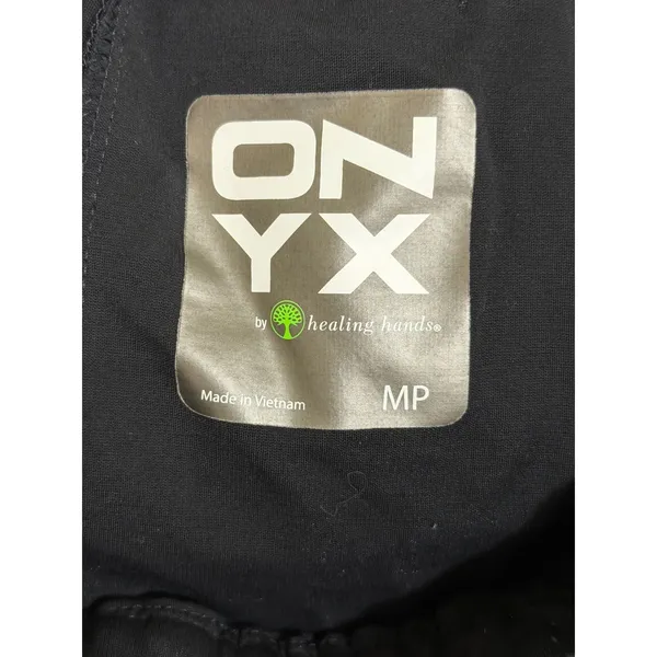 Onyx by Healing Hands Athena Black Cargo Scrub Pants Petite Medium 9401P - Image 3