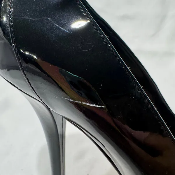 Christian Dior Black Patent Platform Bow Pump Y2K SINGLE SHOE - Image 4