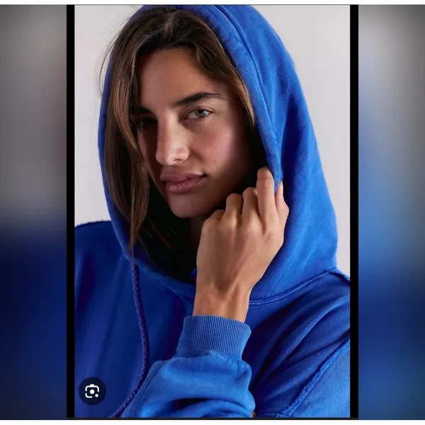 NWT FREE‎ PEOPLE | We The Free of a Feather Hoodie Mazarine Blue Small - Image 5
