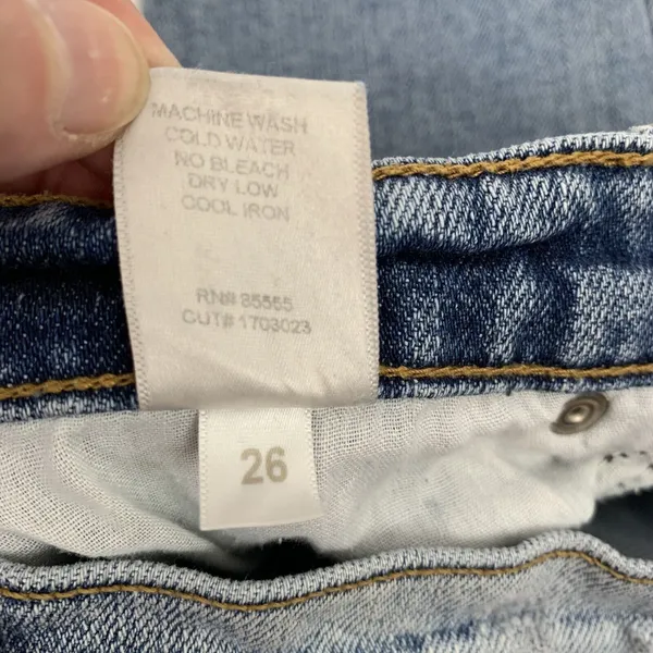 Pistola Size 26 Cassie Straight‎ Jeans Distressed Knee Holes High Rise Women’s - Image 4