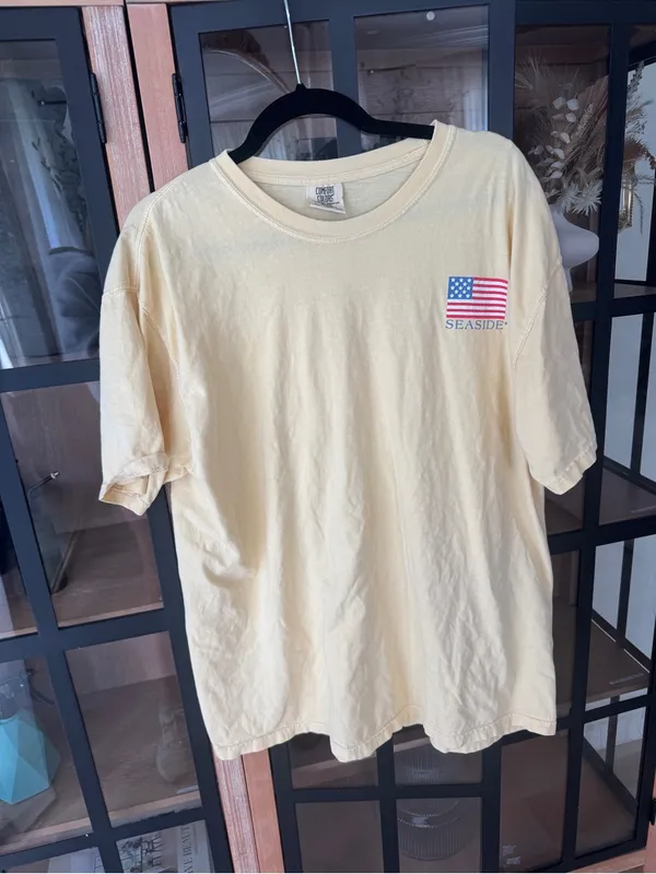 Seaside Comfort Colors USA American flag tee 30A florida butter short sleeve - Image 6