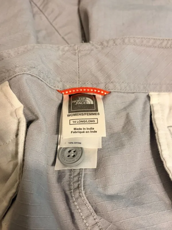 Women's The North Face Gray 5-Pocket Cargo 100% Cotton Shorts Size 14 Long - Image 4