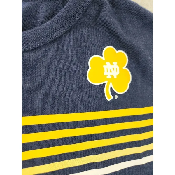 NWT Womens Fanatics Navy Notre Dame Fighting Irish Tie Breaker T-Shirt sz MEDIUM - Image 9