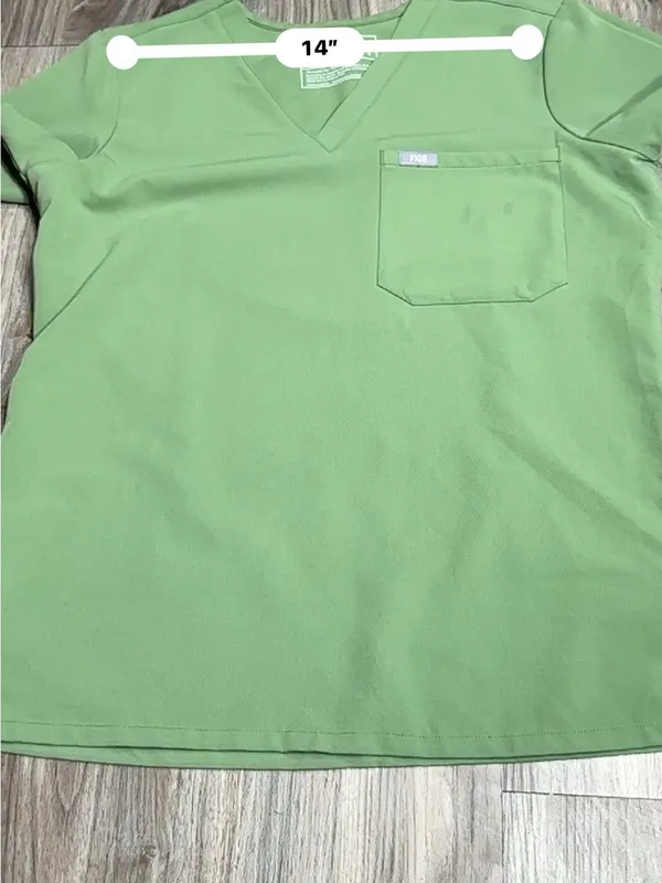 Figs Olive Green V-Neck Scrub Top - Image 10
