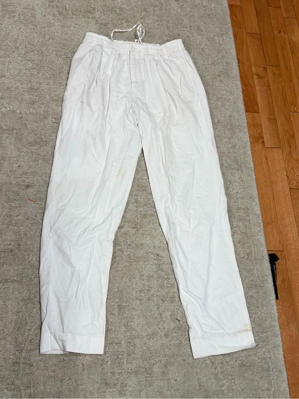 Zara White linen Casual Pants - Image 3