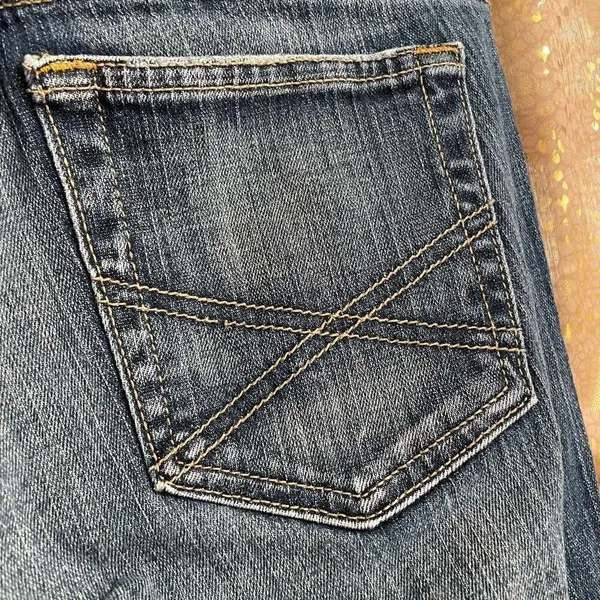 Armani Exchange J57 Ultra Low Rise Faded Wash Straight Leg Jeans, 6R - Image 7