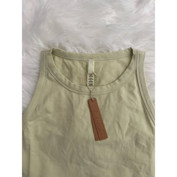Skims Cotton Jersey High Neck Tank Pistachio Size 4X - Image 4