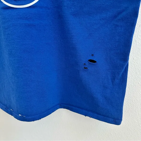 Chicago Cubs "2016 World Series Champions" Blue Off the Shoulder T-shirt - Image 5