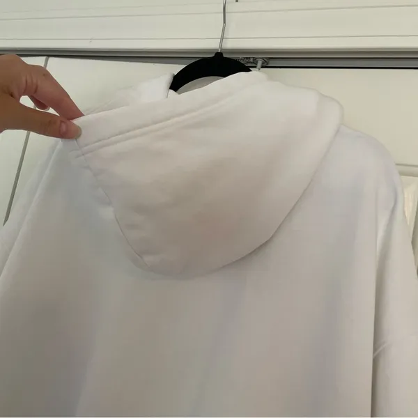 Nike Sportswear Oversized Fleece Hoodie Center Swoosh White Sz XXL - Image 13