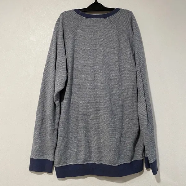 Patagonia Striped Crewneck Sweatshirt L Blue Gray Raglan Outdoor Casual - Image 4