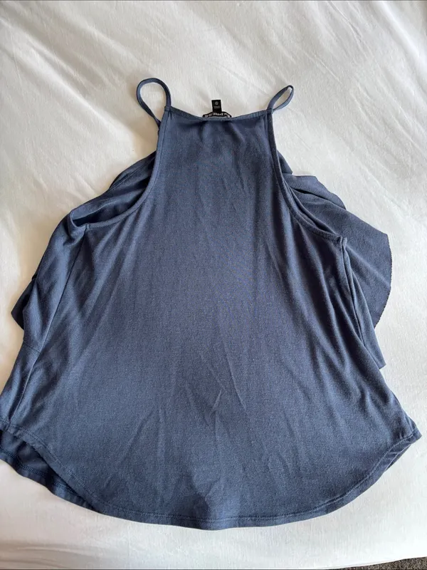 Express Blue Ruffle Knot Cami - Image 4