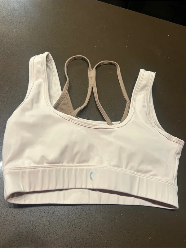 Women's Light Pink Strappy Support Sports Bra - Image 3