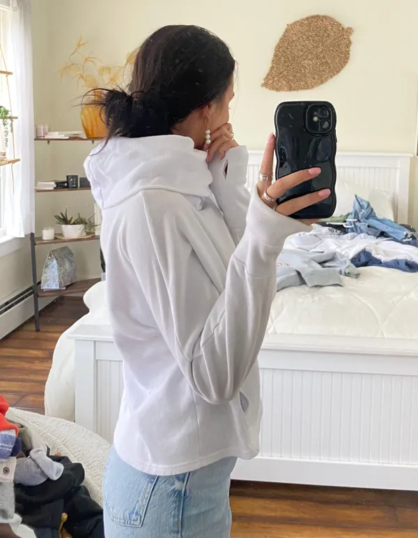 White Turtleneck Hoodie - Image 4