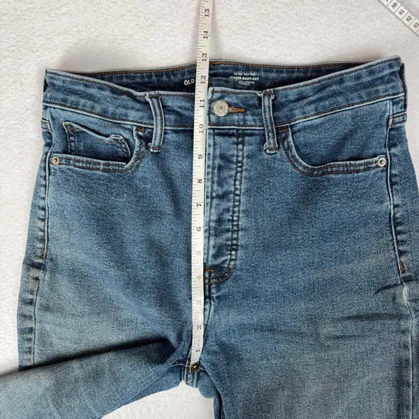 Old Navy Extra High Rise Kicker Bootcut Jeans Women's 8 Button Fly Western Y2K - Image 6
