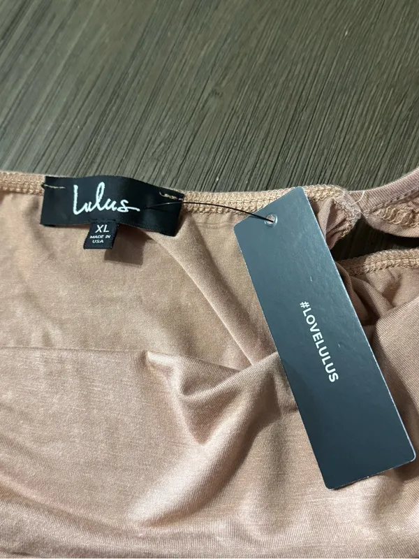 Lulu's Mauve Brown Ruffle Strap Bodysuit - Image 5