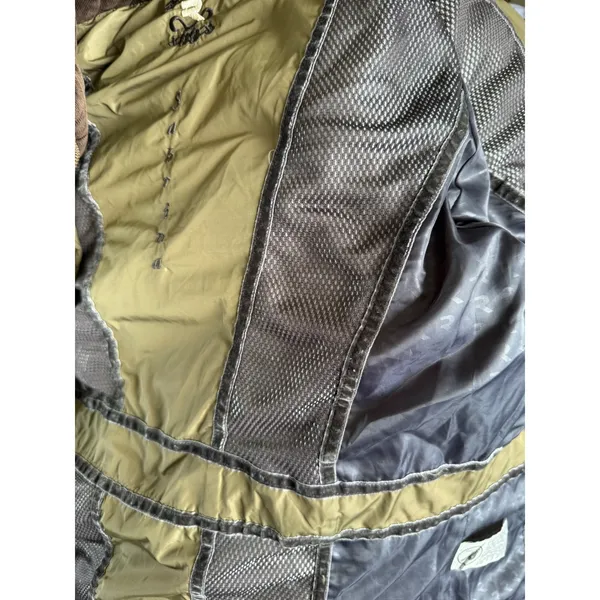 Gersemi Womens Olive Green Quilted Puffer Jacket Corduroy Elbow Patches Size‎ M - Image 8