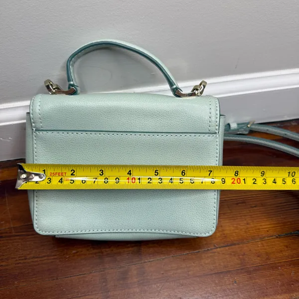 kate spade Mint Green Pebbled Leather Crossbody with Chain Strap - Image 8