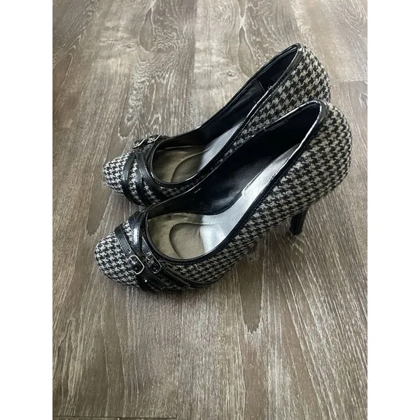 APT 9 Plaid stiletto With Patent Leather‎ shoes S-98 - Image 4