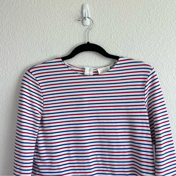 Anthropologie | Deletta‎ Poplin Cuffed Striped Top - Image 3