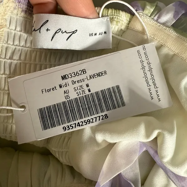 Petal And Pup Floret Midi Dress, Lavender, M - Image 6