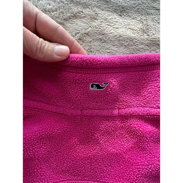 Vineyard Vines Women's Pink Fleece Vest Size L Casual Sleeveless - Image 8