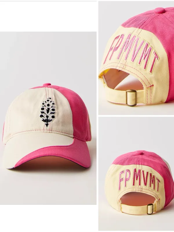 Free People Rule The Court Baseball Hat - Pink Combo - Image 2