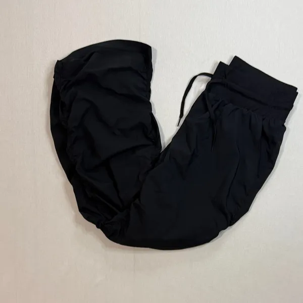 Marika Black Ruched Joggers Size L - Image 4