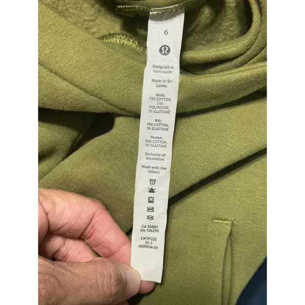 Lululemon Loungeful Pullover Hoodie Bronze Green LW3FCDS Women Size 6 - Image 7